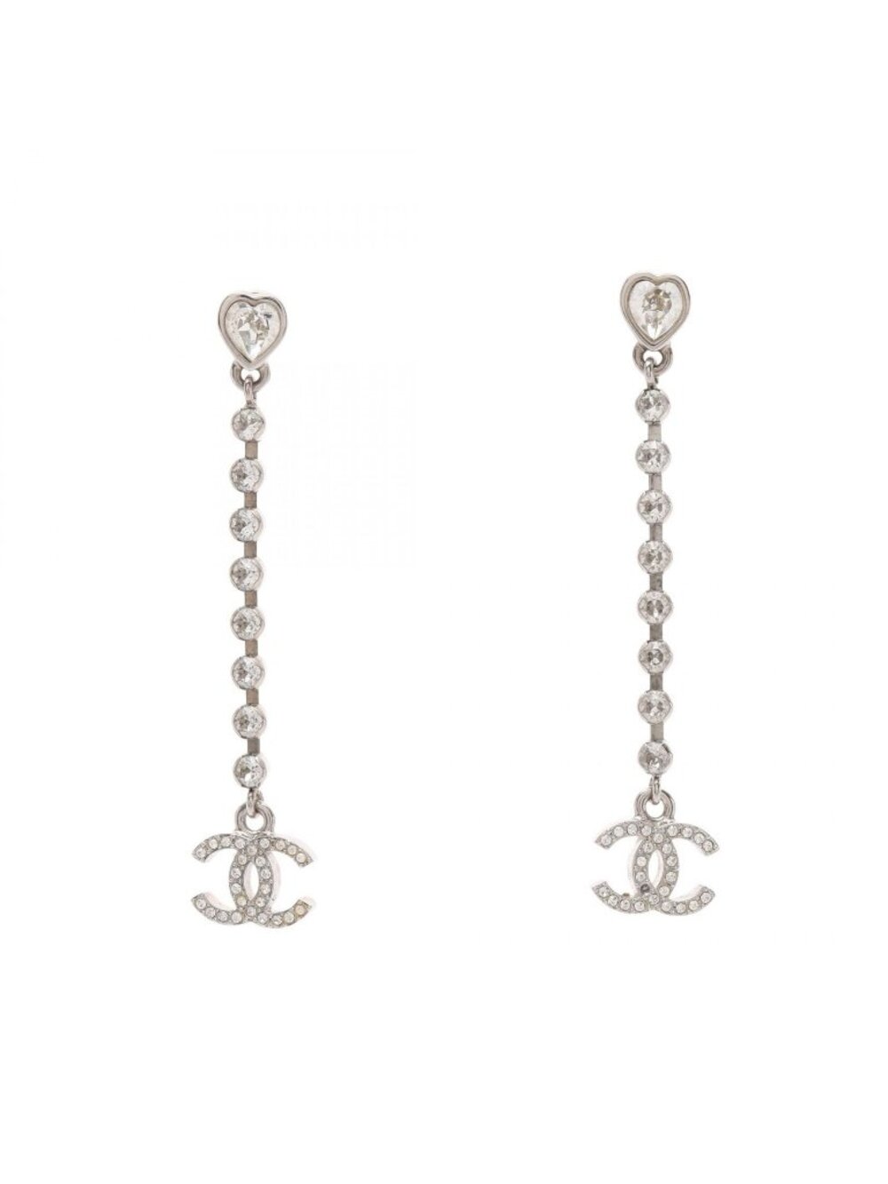 Chanel Earrings CC Logo Heart